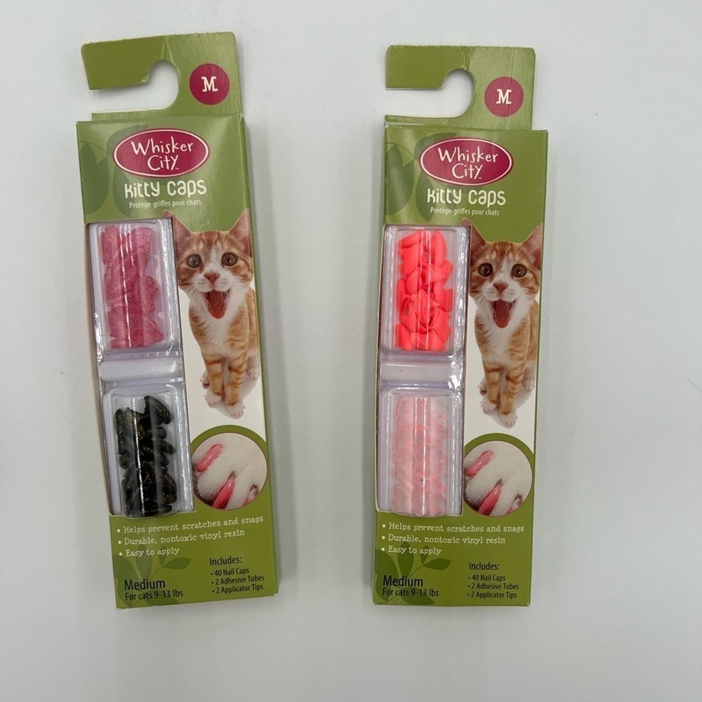 Whisker City Kitty Caps Nails Medium NWT